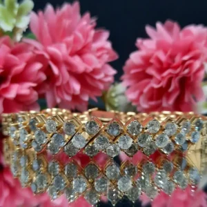 Gelang Berlian Emas Putih 6.7 Karat – Model Jaring Mewah | White Gold Diamond Bracelet 6.7 Ct – Lux Net Design